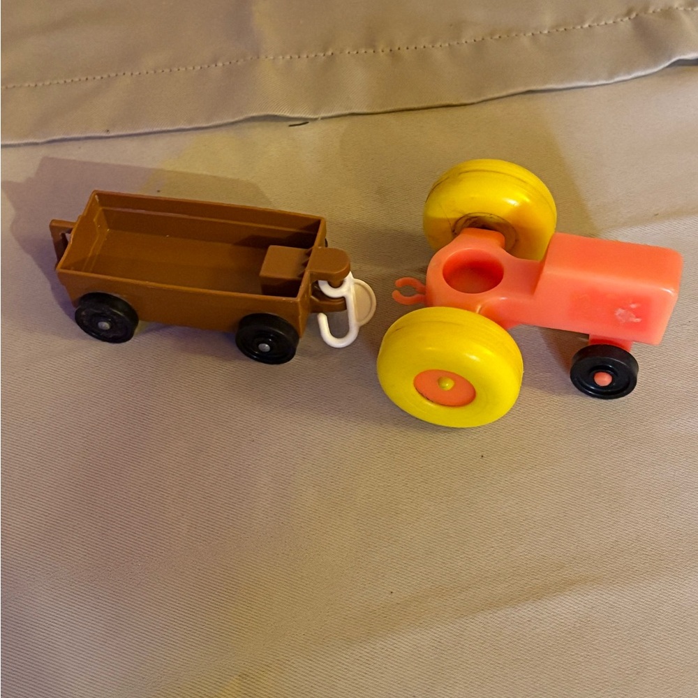 Fisher-Price Pink Tractor with Yellow Wheels